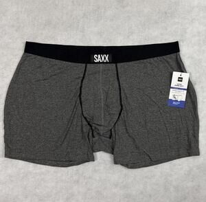SAXX Boxer Brief Mens 3XL Gray Ultra Super Soft BallPark Pouch Fly NWT